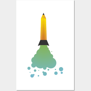 A Pencil Rocket Posters and Art